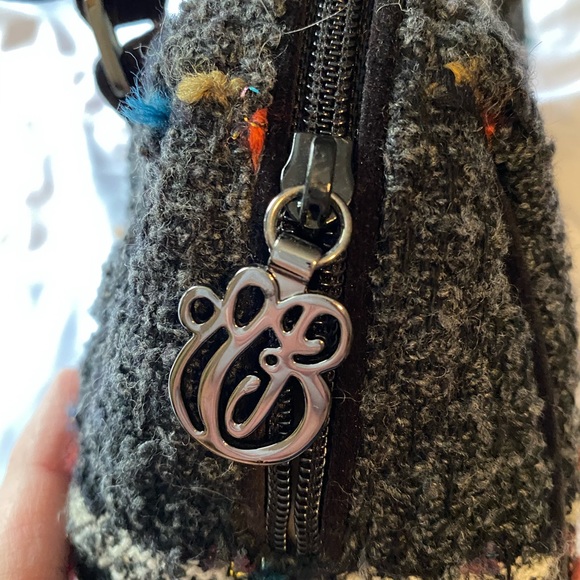 Vera Bradley purse. Plaid with black velvet type handles - Picture 2 of 3